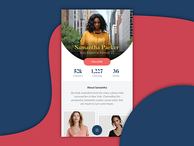 Revisiting a fashion app concept daily daily ui menu mobile social ui