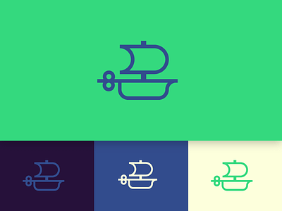 Mark Explorations: toyboat boat colors icon logo stroke toy whimsical