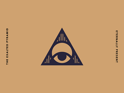 The Exalted Pyramid branding eye illuminati illustration thick