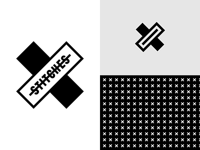 Lockup And Icon brand branding cross illustration logo stitch vector