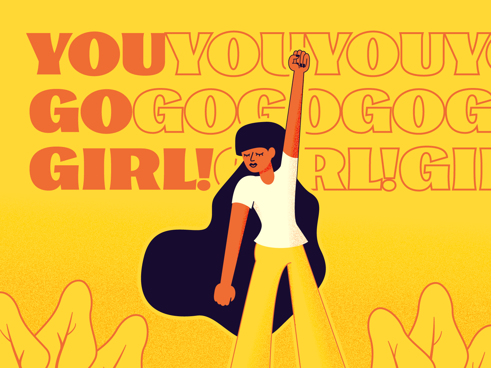 You go girl! by Scott Jones for Underbelly on Dribbble