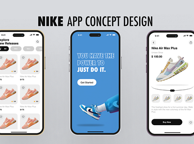 Nike App Design app concept design nike ui ux