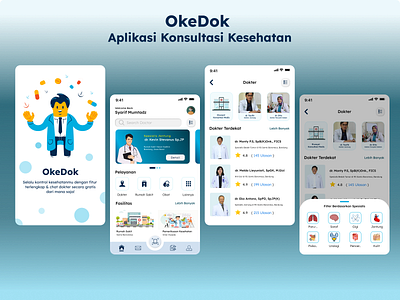 OkeDok Aplikasi Konsultasi Kesehatan graphic design ui