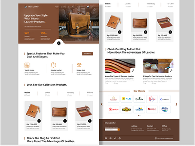Landing page Leather Shop