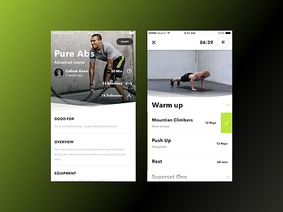 Workout app update apps green ios mobile opacity refreshed ui updated