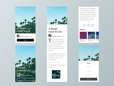 Article App by Russ Warwick on Dribbble
