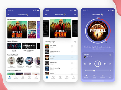 Music App - Musicholic | User Interface