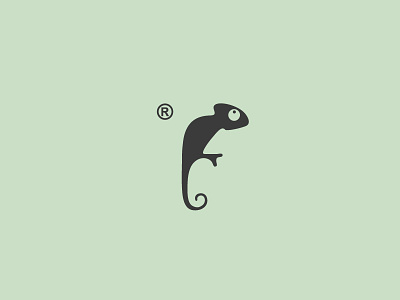 F mark chameleon f green logo mark online store