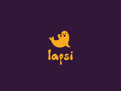 Lapsi children font logo seal shoes violet yellow