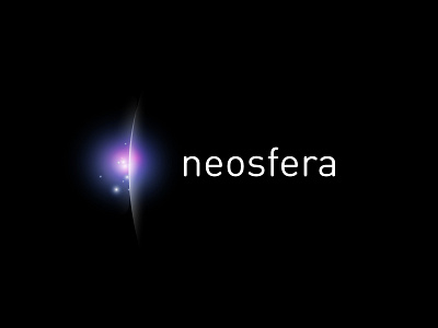 Neosfera blue color consulting esoteric glow logo modern psychology space star