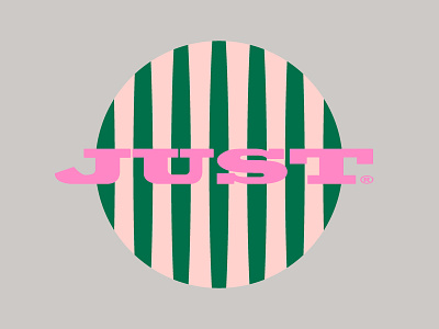 Just blog femine green lines logo pink round typography woman