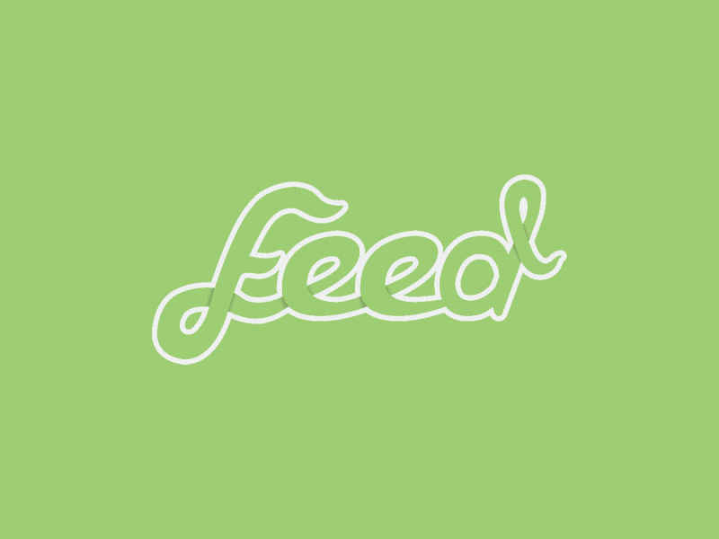 Feed App Logo app app logo bar code calligraphy feed gif green logo logo gif scan