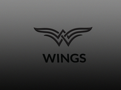 3d golden wing logo Design