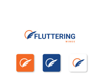 Fluttering Wings Vector Logo Design Template