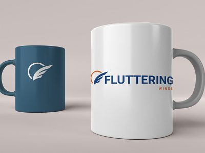 Fluttering Wings Vector Logo Design Template branding design graphic design illustration logo vector
