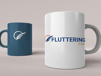 Fluttering Wings Vector Logo Design Template branding design graphic design illustration logo vector