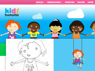Kids Incorporated, Inc. animation illustration website design