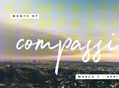 month of compassion web banner design typography web