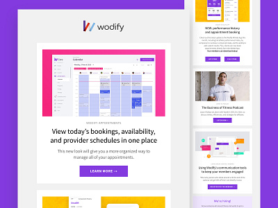 Wodify Newsletter design identity layout minimal newsletter newsletters visual wodify