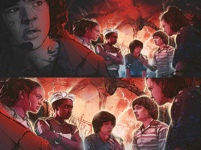 Stranger Things adobe art artist comic art draw drawing graphic art illustration illustrator netflix photoshop series stranger things tv wacom