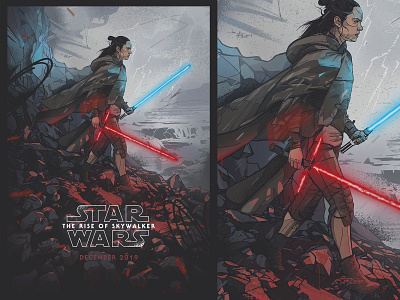 The rise of Skywalker adobe art artist disney draw drawing film poster graphic graphic art illustration illustrator photoshop pictures poster poster art print star wars star wars day wacom women