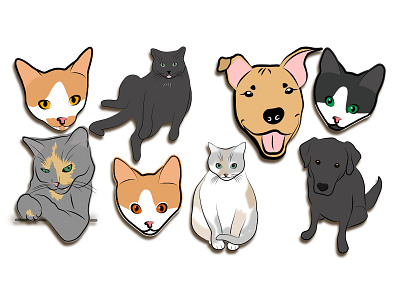 Animal animal cat dog illustrator vector