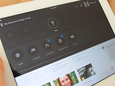 Responsive Menu (Tablet version) add app black circle design ios menu minimal responsive ui ux web website