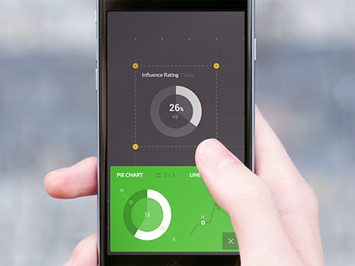 Dashboard building app black dashboard green iphone mobile ui ux widget