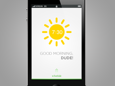 iPhone App Design /// Alarm clock alarm app clean interface ios iphone ui ux wake up white