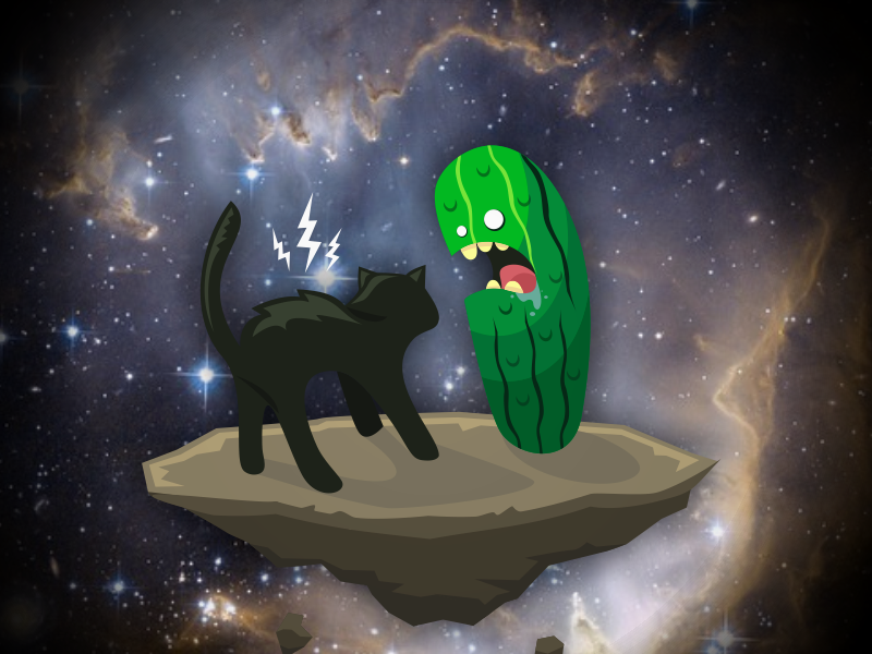 Cat vs Cucumber by Daniel Alfaro on Dribbble