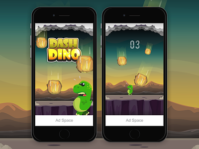 Game app concept alpha app artwork branding brick dino google play graphic design itunes vector