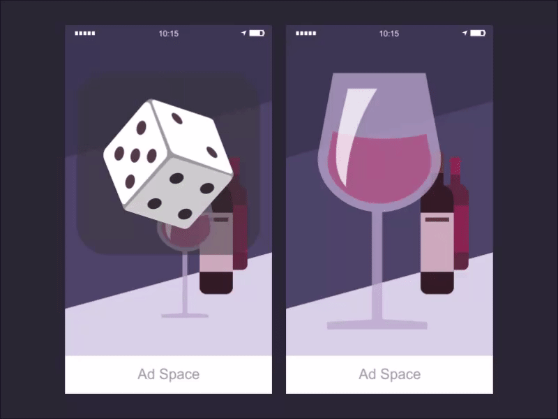 Dice Animation animation app corel dice game illustrator mobile photoshop sprite vector wine