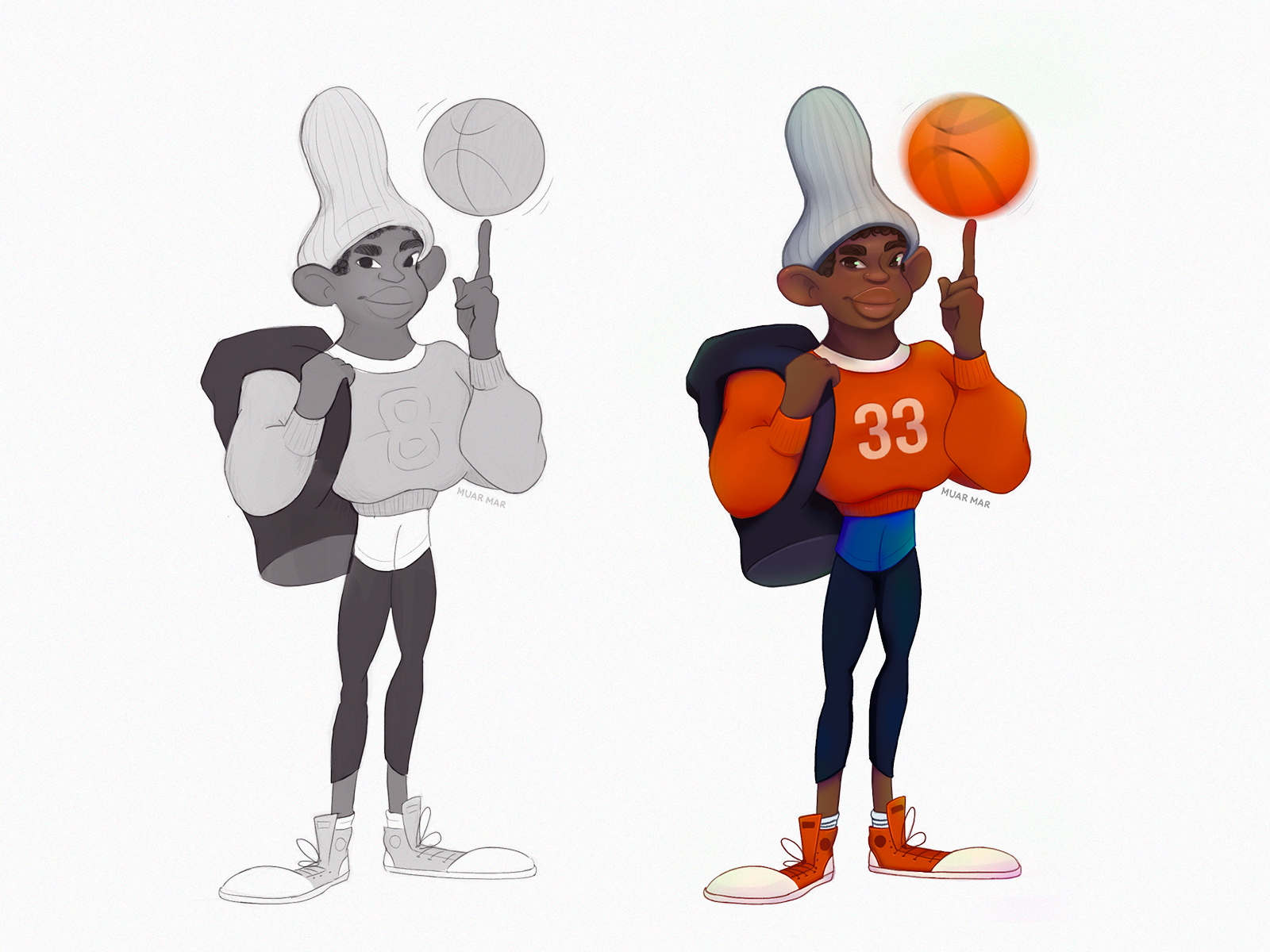 Gerald 2d art basketball cartoon character charcter design concept concept art cool design doodle guy illustration man red sketch sport sportsman teen