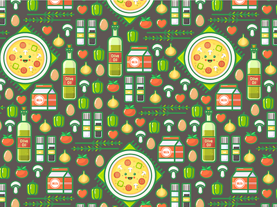 Omelet art breakfast cute fase flat illustration line morning omelet pattern smile vegetable