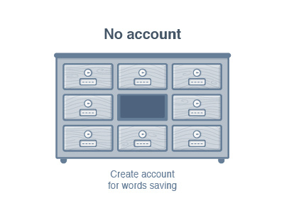 No Account box design flat gray icon illustration locker save ui ux vector