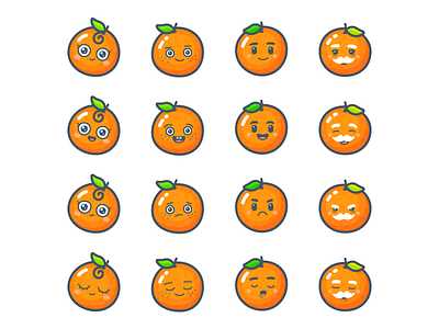 Lingvotree Orange avatar emojii face flat fruit fun game green line orange smile summer