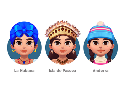 WordsApp Characters avatar cartoon cartoon character casual character costume cuba design feathers female game girl hat icon illustration indian match3 mobile winter woman