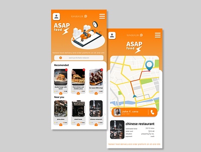 ASAP food delivery app concept app deliveryapp design ui uiux ux