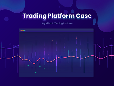 Trading Platform Case animation bitcoin bright chart creative crypto currency dashboard glow gradient graph home landing market mobile trade trading violet waves web