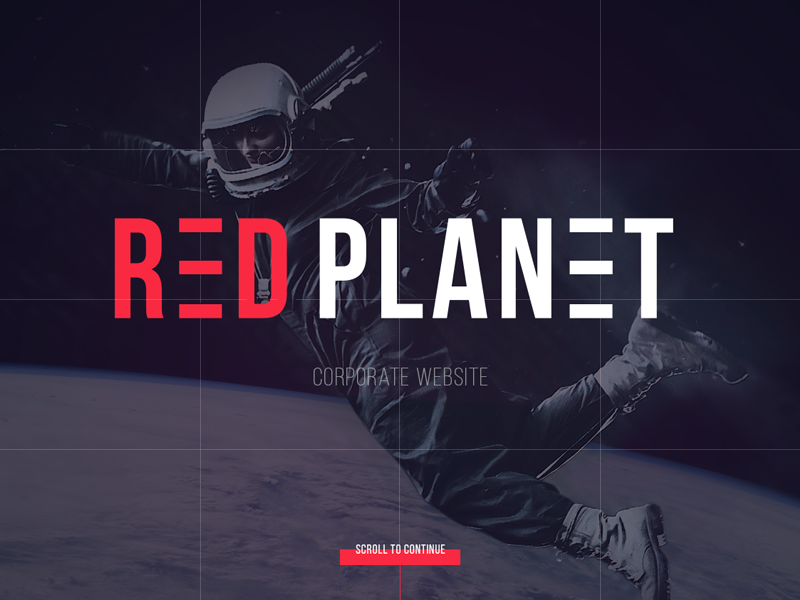 Red Planet | Case Study black dark awwwards landing website typography stylish astronaut planet earth nasa space collage project scroll lines corporate logo red creative web