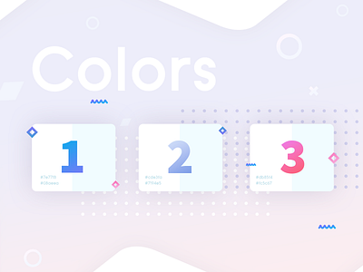 Colors - Telegram Messenger App for IOS. Redesign blocks cards ui color palette color scheme colors composition dots gradient guideline light messenger numbers pallete pink presentation redesign shapes telegram typography web