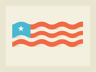 Bacon Flag america bacon blue flag food red star stripes wave white