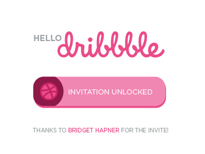 Hello Dribbble! first shot hello shout out thanks