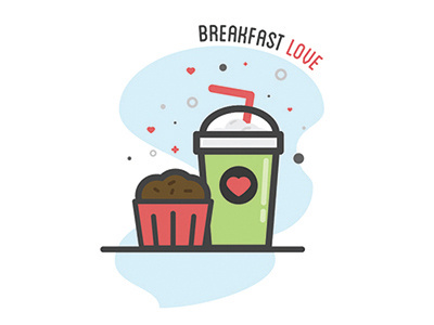Breakfast Love breakfast coffee graphics