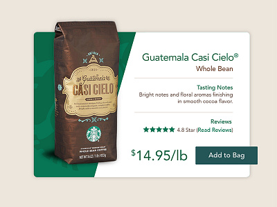 Take on Starbucks Product Page coffee design e commerce product ui ux