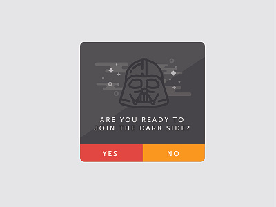 Darth Vader Invitation flat design pop up star wars