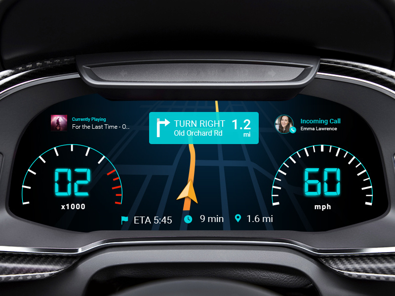 Digital Dashboard Connected Car by Yasmin Alesia on Dribbble