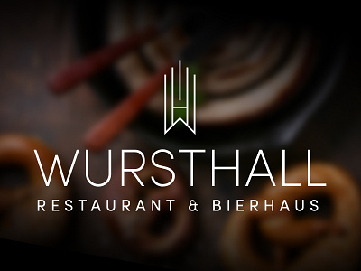 Wursthall Logo beer bierhaus branding german logo restaurant symbol typography wurst