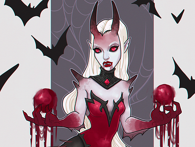 Vampire marmay draw graphic design illustration mermay vampire