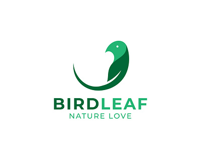 Bird Leaf Logo adobe illustrator bird logo branding corporate identity graphic design green logo illustration leaf logo logo logo design nature logo sketch